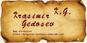 Krasimir Gedošev vizit kartica